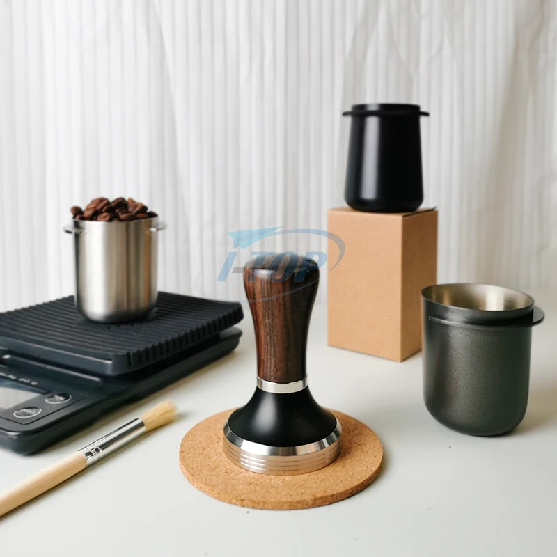 Wooden Coffee Tamper Espresso Coffee Powder Press Tamper