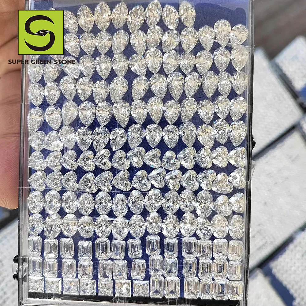 SuperGS SGSLD08 Factory Wholesale Round 0.3 Carat Hpht Cvd 0.1ct Vvs Baguettes Loose Lab Grown Diamond