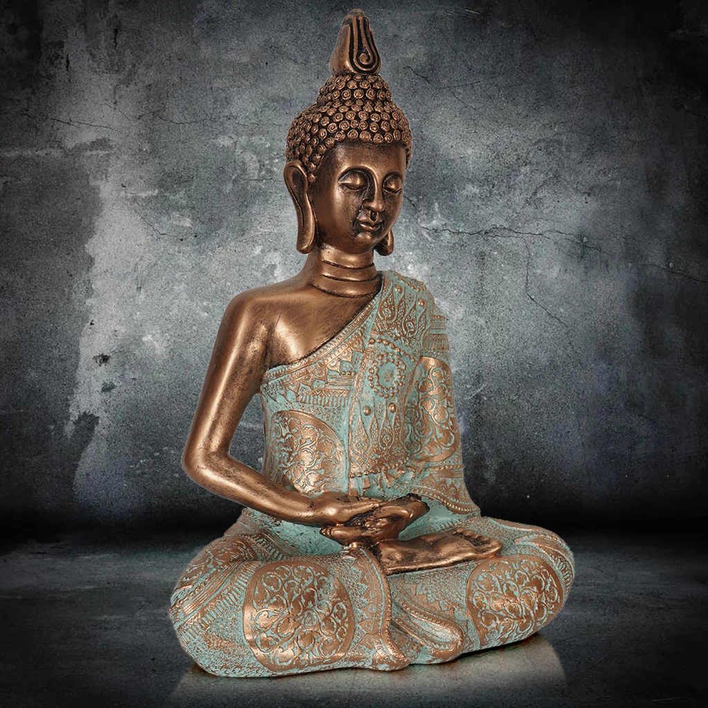 Southeast Asian Restaurant Living Room Meditation Buddha Statue Decoration Resin Thai Buddha Statue