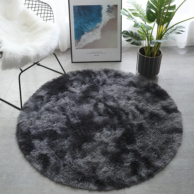 Wholesale Custom special Tie Dye Center Carpet Living Room Carpets and Rugs with round shape  for Bedroom Bedside Floor Mat