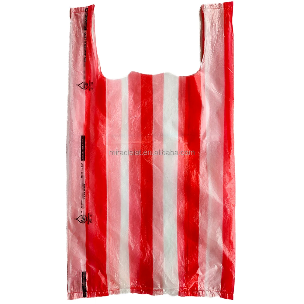 polythene eco friendly bags t-shirt bag hdpe film HDPE blue bags  for shopping