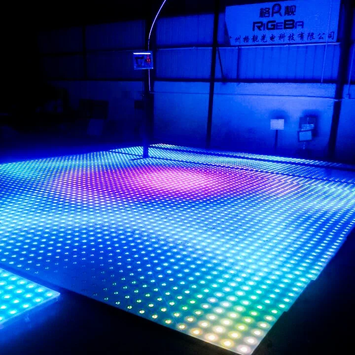 rigeba lighting party disco stage led round digital dance floor panels for party