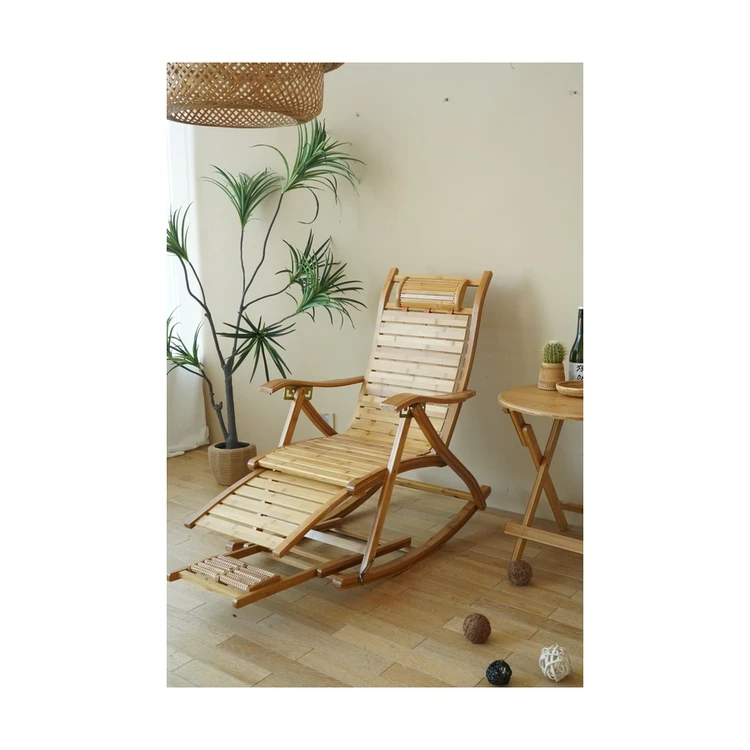 Rocking Chair Bamboo Chair Relaxing Folding Chair Factory Direct Sale Modern High Quality Folding Living Room Leisure Antique