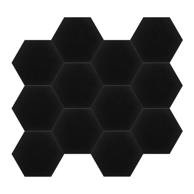Hexagon Design Colorful Acoustic Polyester Fiber Panel for Decoration