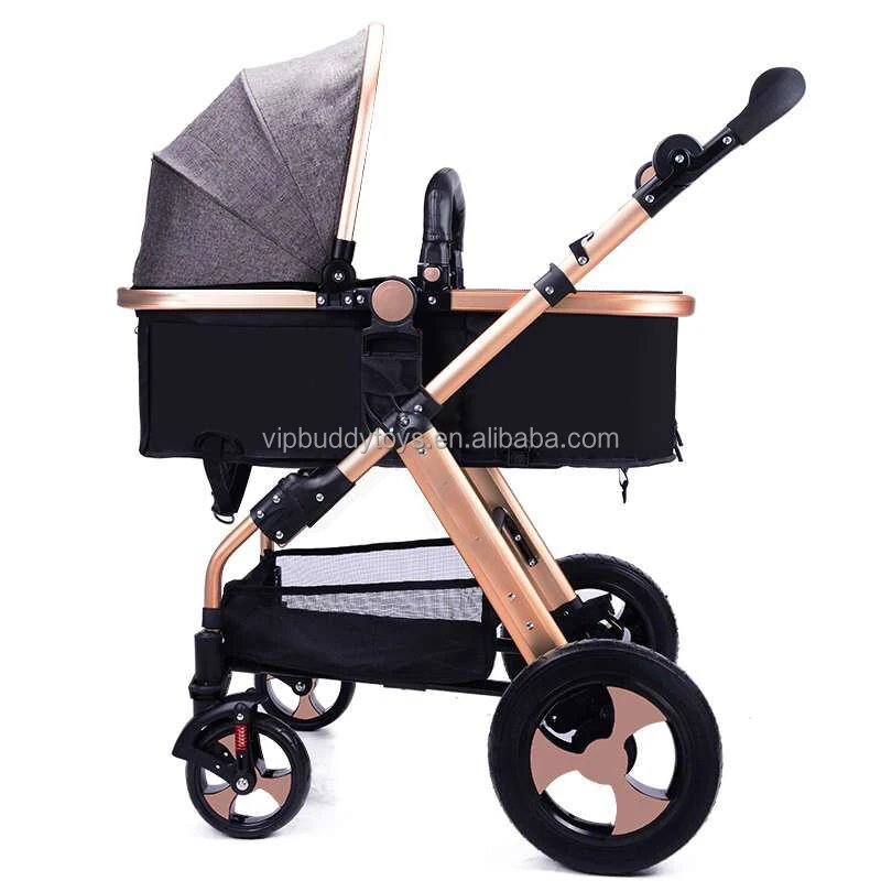 Hot Selling Name Brand Aluminum Alloy Frame Linen/Lycia Canopy Fabric Foldable Cheap Baby Stroller