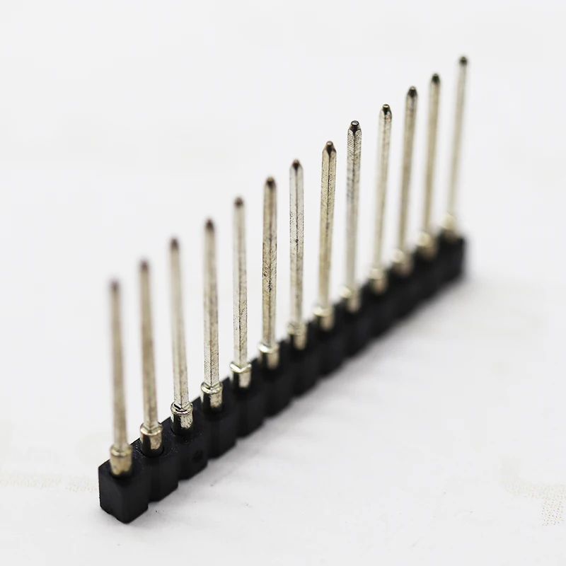machined female header straight Battery Spring Loaded Contact Test Probe Power Charge Header Pins 2.54mm machined connector