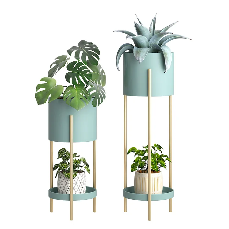 2Tier metal Plant Indoor shelf Stand rack home decor corner multi function shelf plant Flower Pot Organizer display 2024 new