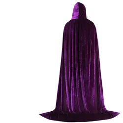 Hooded Cloak Long Velvet Vampire Halloween Costume Cape for men and women