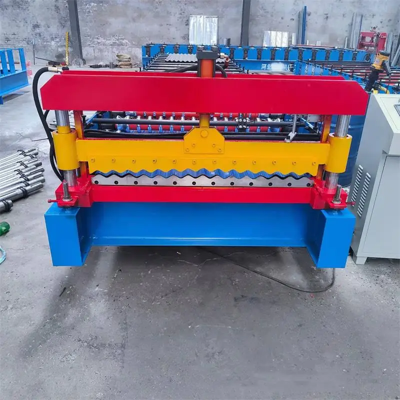 color steel galvanized metal aluminum glazed trapezoidal corrugated roofing sheet roof tile wall panel roll forming machine