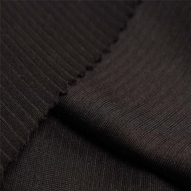 Китай, оптовая продажа, 2021 индивидуальная сетчатая перерабатываемая 100% Полиэстеровая ткань в рубчик для мужской и женской одежды