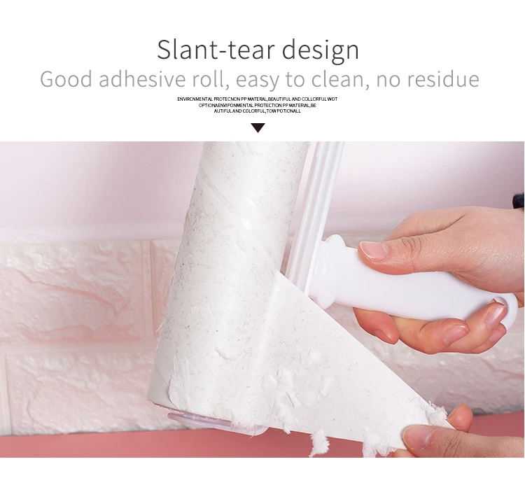 reusable adhesive lint roller hanging hole handheld pet hair clothes cleaning brush sticky cleaning lint remover roller