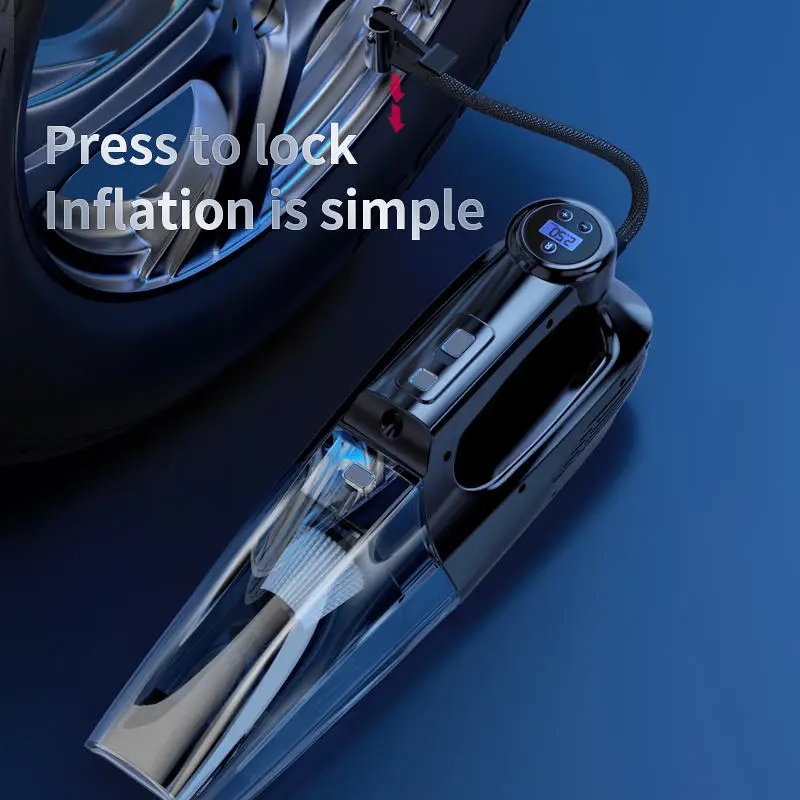 4 In 1 New Super Powerful Car Portable Air Pump Four-In-One Wireless Cordless Handheld Vacuum Cleaner For Home Car