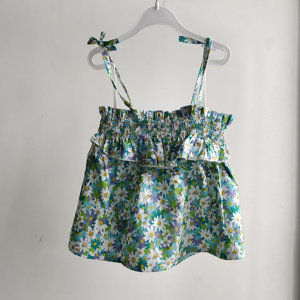 Высококачественное детское платье с цветочным дизайном милые летние платья для маленьких девочек Новое Стильное