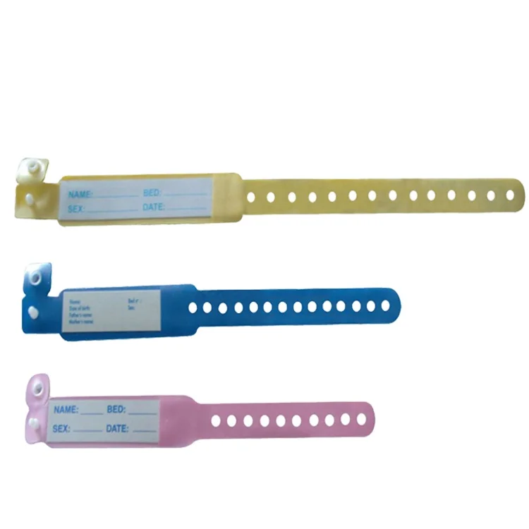 Medical hospital pvc id bracelets for hospital patient
