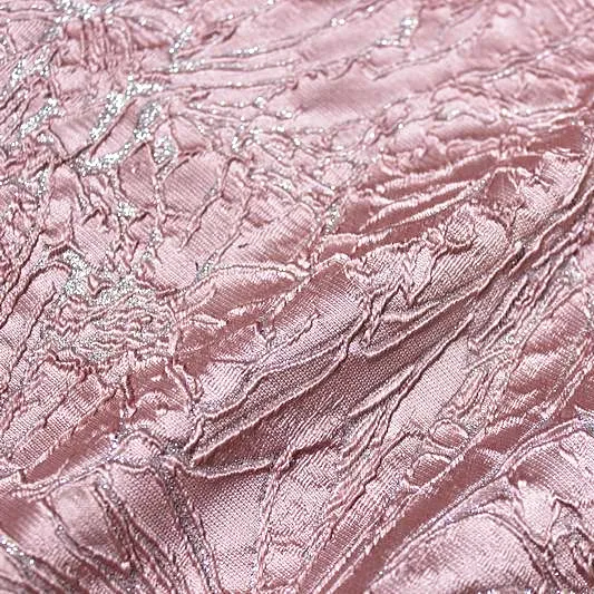 embossed metallic lines shapes design jacquard fabric for coat/jacket fabric
