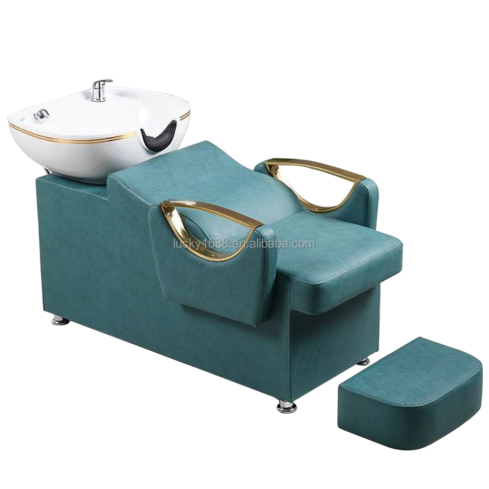 Professional Beauty Hair Salon Furniture Hair Washing Massage Bed Curved Shampoo Chair