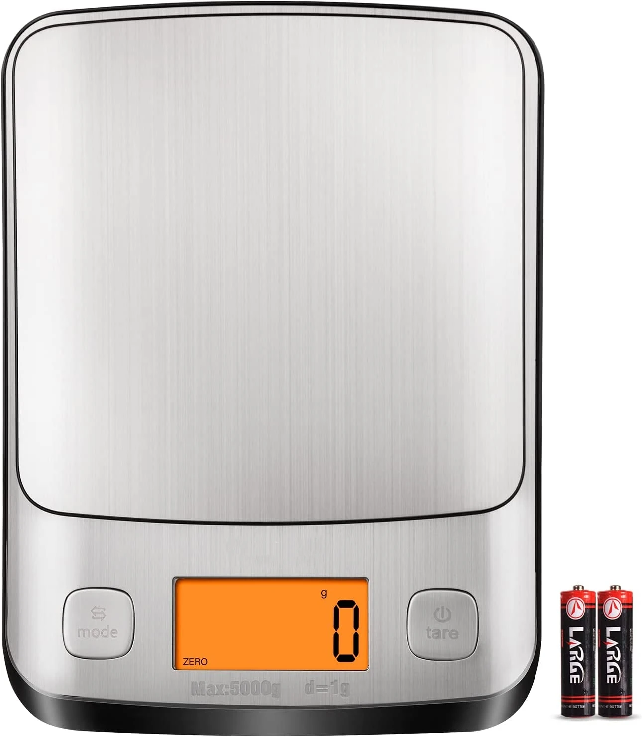 High 5000g Smart Electronic Digital Kitchen Scale Household Popular Stainless Steel Food Weighing Tool 0.01g  LCD