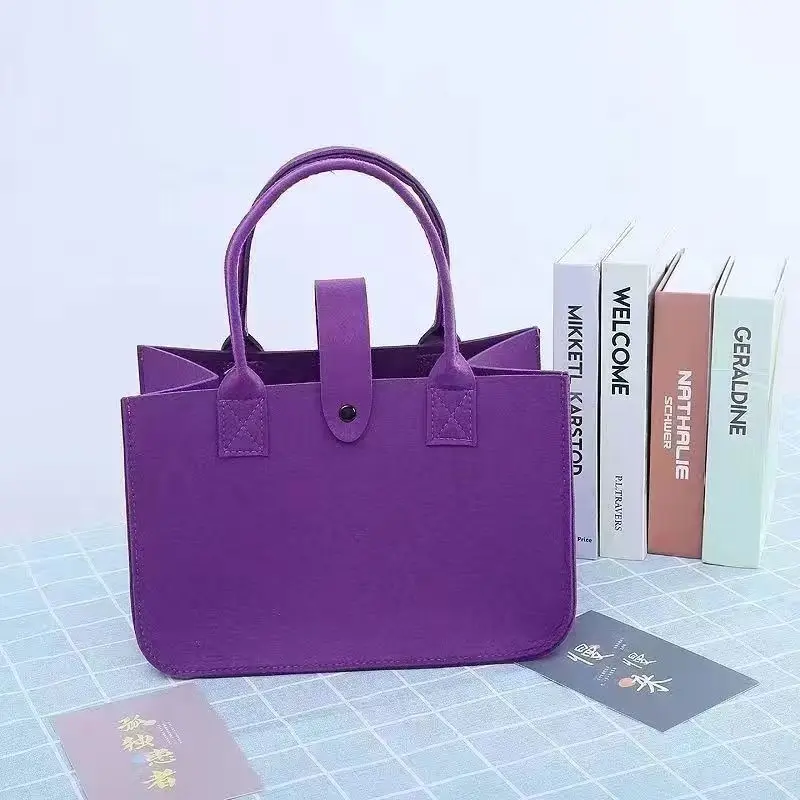 Высококачественная модная женская сумка экологически чистая перерабатываемая из шерстяного войлока открытая и закрытая для покупок