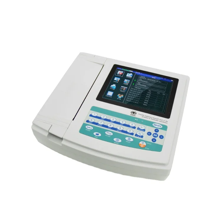 CONTEC ECG1200G CE  electrocardiogram 12 channel ecg electrocardiogram ecg machine with touch screen