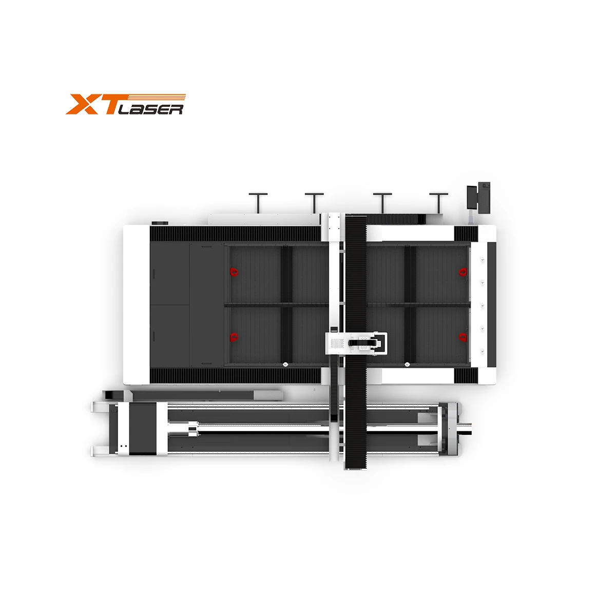 dual use plate cutting machine and laser pipe cutting machine