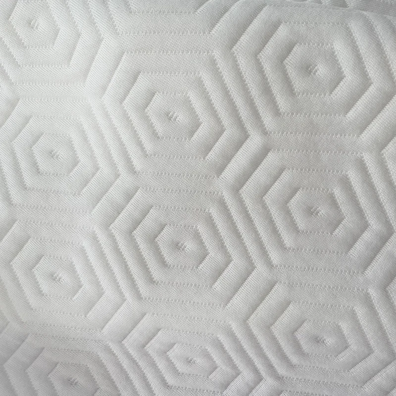 Haichun Home Textiles PE Fabric Solid Color Mattress Polyethylene Fabric Regular Hexagonal Pattern Cooling Fabric