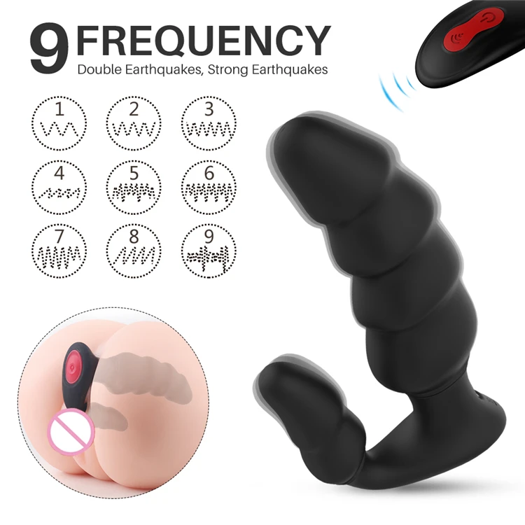 Remote Control Anal Beads Dildo Prostate Massage G Spot Stimulation Vibrator