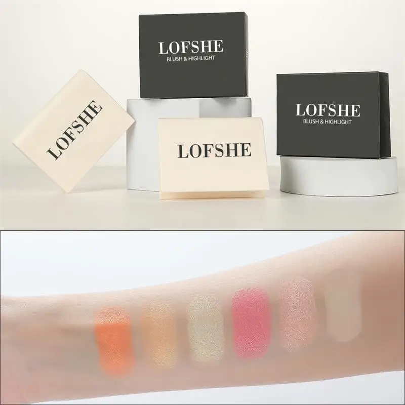 Mixing Color Pressed Powder Private Label Makeup Blush Highlighter Long Lasting Waterproof Cheek Blusher Powder