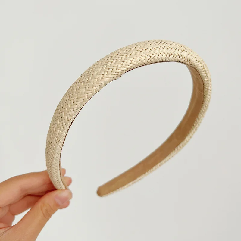 New Handmade Charming Grass Braided Thin Edge Hair Band - Popular for Online Influencers