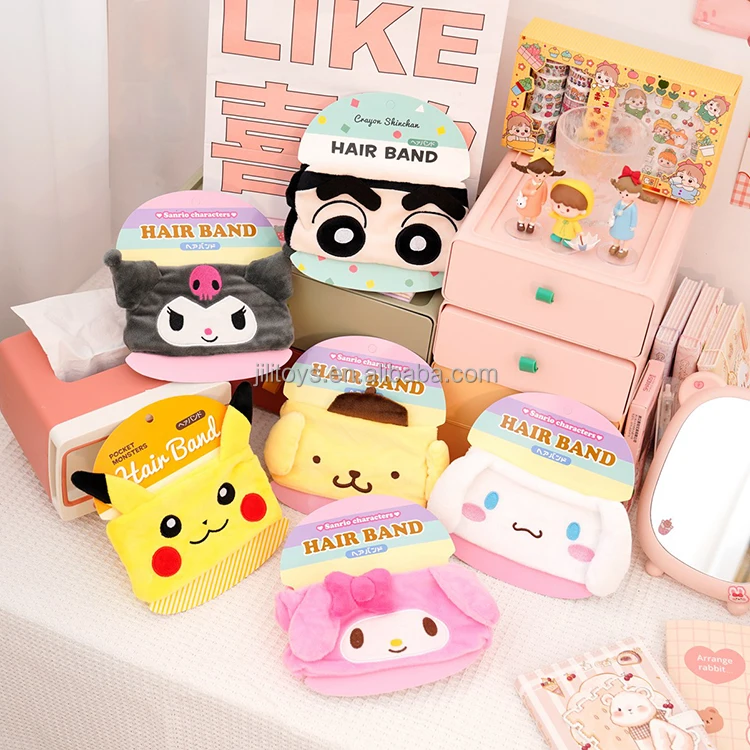 New Design Women Girls Custom Headband Spa Animal Pattern Kulmoi Crayon Shin-chan Pokemon Makeup Headband