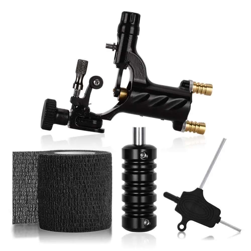 Professional Rotary Tattoo Machine Kits Set Clip Cord Tattoo Needles Muscle Tape Bandage Grip 3d eyebrow tattoo