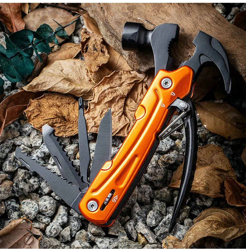 Multi-Tool Hammer, 7-in-1 Stainless Steel Multi-Tool, , Foldable Heavy Duty Multi-Tool Set with Cutter