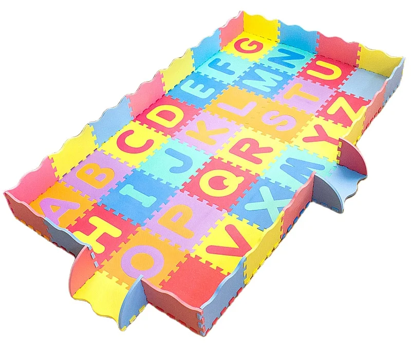 Kangler Kids Foam Puzzle Play Mat (36-Piece Set) 5.9inch x 5.9inch Interlocking EVA Floor Tiles with Alphabet and Numbers