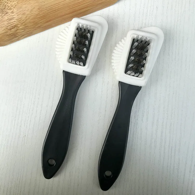 Three-Sided Wire Brush Suede Leather Cleaning Tool for Effective Boot Cleaning and Care Shoe Care Deer Skin Brush