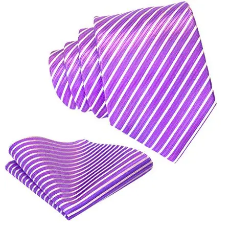 classic dark green and black striped silk neck tie and pocket square set with  quality qssurance