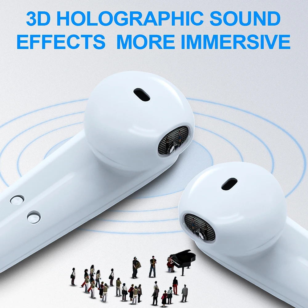 MUSKY HX06 2021 Factory Price Popular Led Mobile Accessories Bt 5.0 Wireless Sterio Earbuds Earphone & Headphone I12,I11