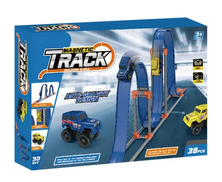 Anti Gravity Rail Car Assembly Electric Slot DIY Inertial Magnetic Suspension Race Tracks Car Set