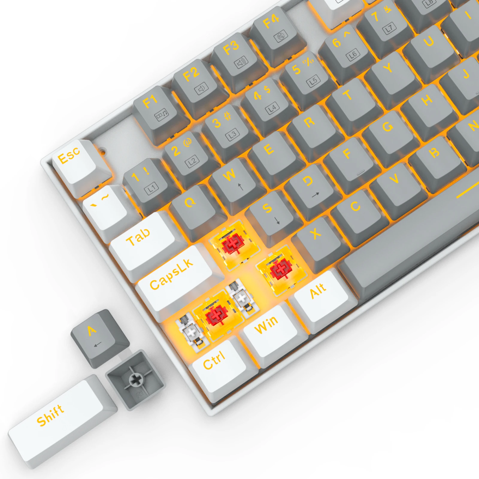 Водонепроницаемая Проводная Механическая клавиатура TKL с 89 клавишами игровая со светодиодной подсветкой для