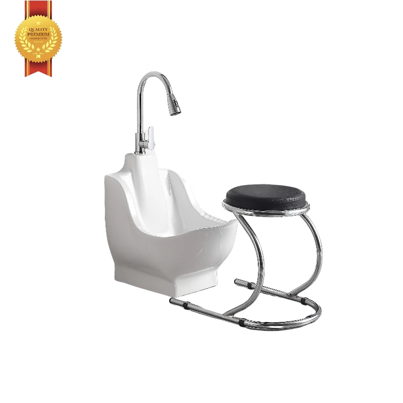 Wudu Muslim supplies Multi-function hand washing face and feet ceramic basin small purification wudu foot washer