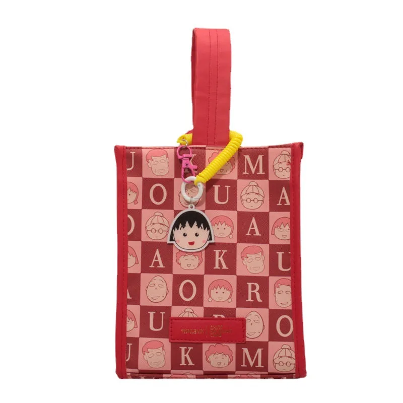 2023 New Chibi Maruko-same bag cute cartoon hanging ornament handbag Going out picnic camping bucket bag