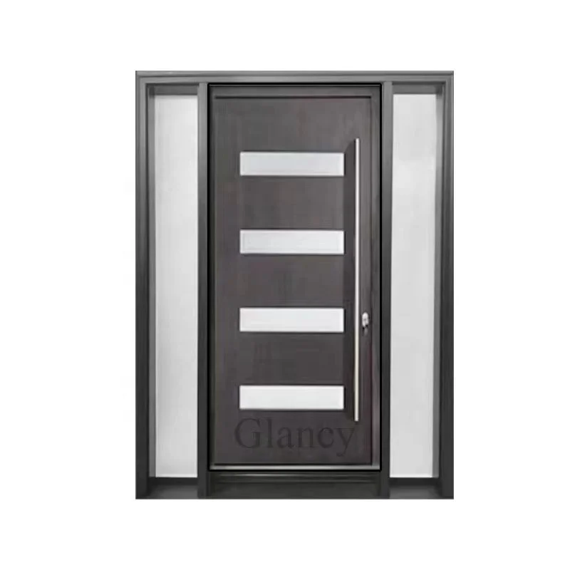 Manufacturer Wholesale Main Entrance Front Exterior Glass Stainless Steel Door In Villa