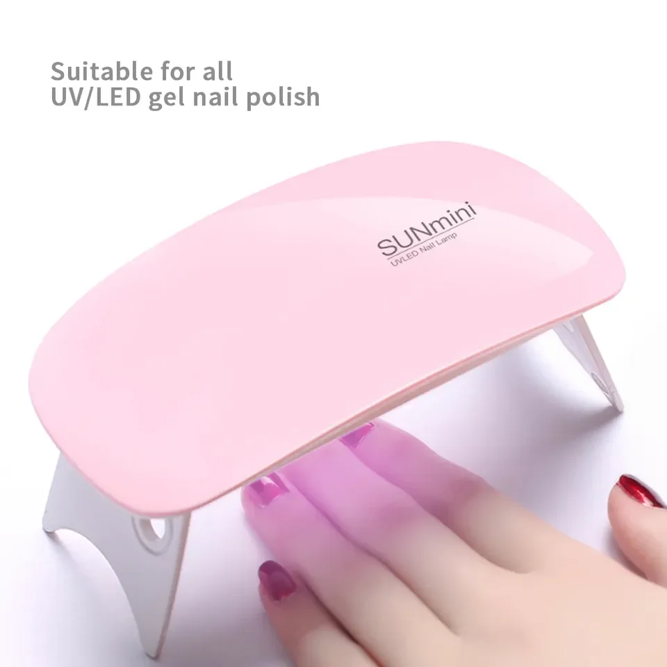 6W Curing Uv Lamp Professional Sun Led Nails Dryer Gel Nail Lamp small Mini Uv Led Nail Lamp