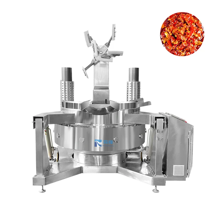 Food Grade Industrial Cooking Kettle Gas Steam Electric Heating Tilting Cooking Mixer Machine for Sauce