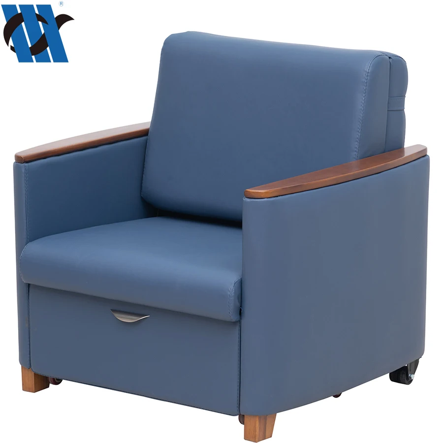 BDEC111 Medical Patient Accompany Sleep Reclining High Density Sponge Hospital Sofa Chair Bed
