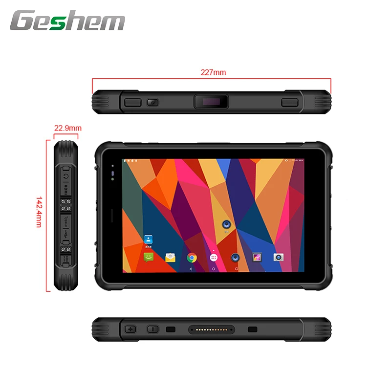 
TPC-GS0881T-HS00 10 inch industrial rugged android GMS tablet with GPS Option NFC RFID 2D IP67 Waterproof Drop-resistance 