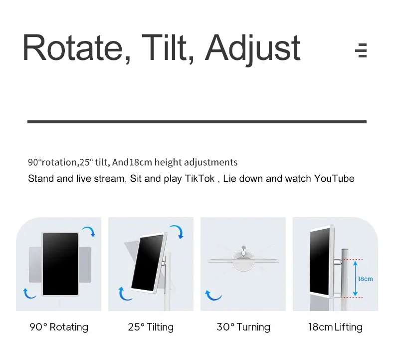 24 32 Inch Incell Touch Portable Display Android Projection Monitor Ips Screen Rotate Wifi Work Studying Workout Smart Display