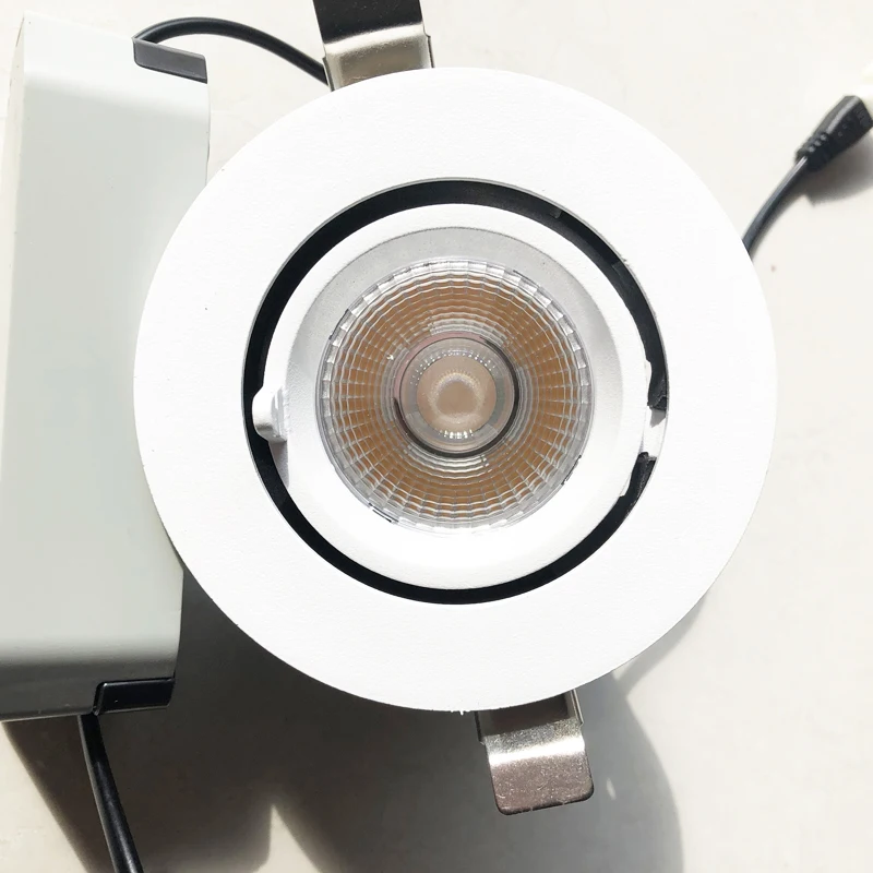 Recessed Gimbal downlight Cut size 75mm 90mm CRI90 95 3000k 4000k 6000k 3inch 12w  20W 30w COB LED downlight