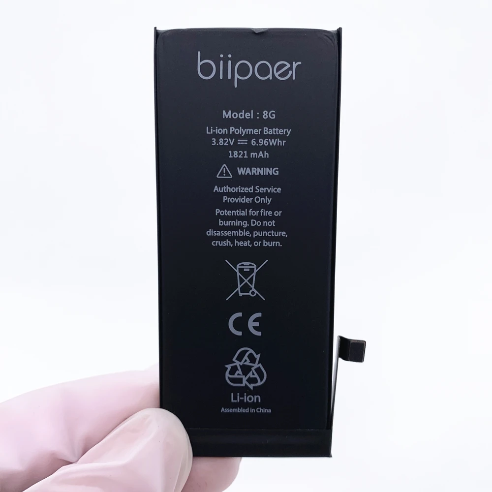 biipaer Best Quality AAA Battery for iPhone8 Repair Wholesale Replacement Battery for iPhone 8