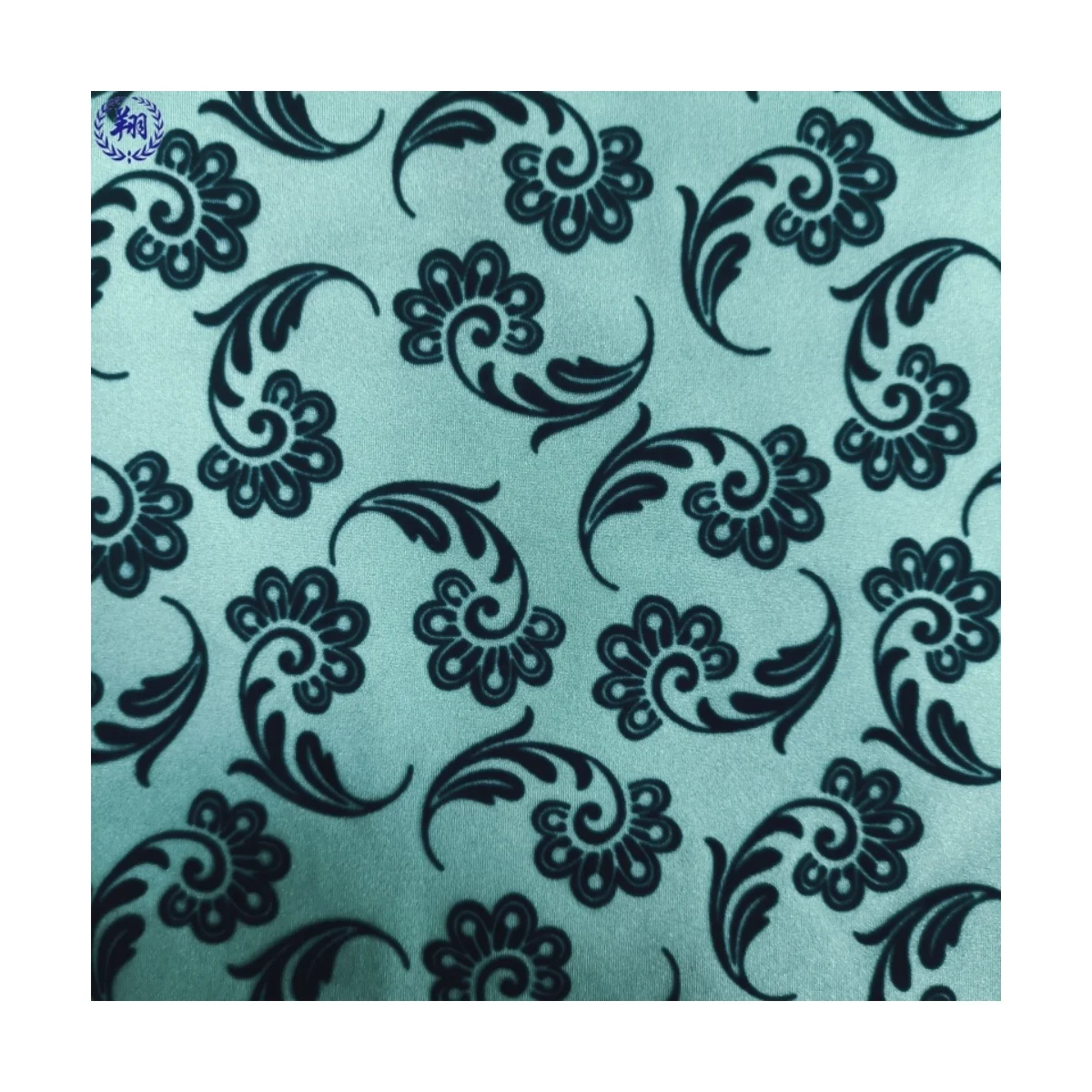 Hot selling  polyester/spandex Nylon/spandex  flocking strech knitted fabric suit for fashionwear