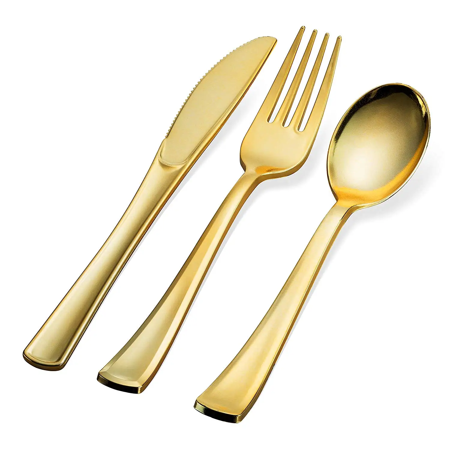 Disposable plastic fork gold 17.5cm for party or wedding