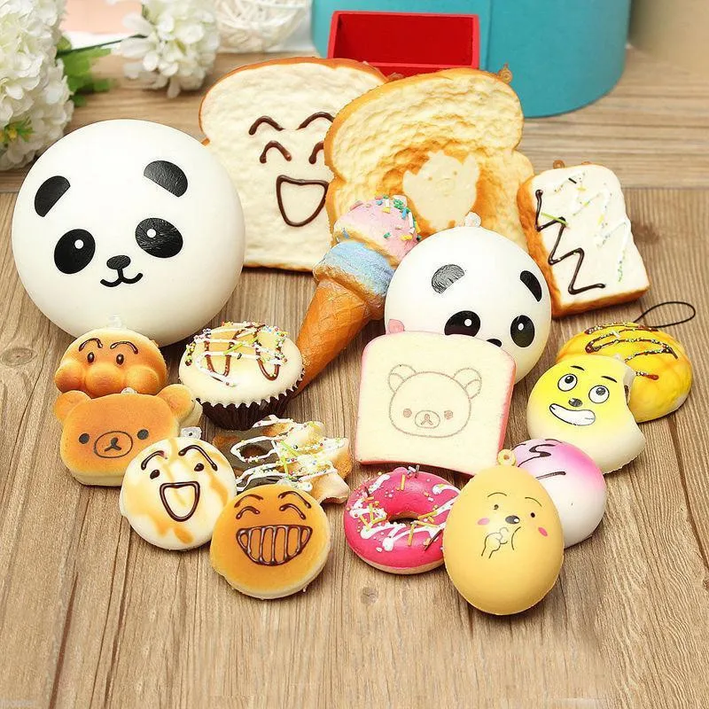 Squishy Squeeze Toy Stress Ball Animal Bread Cake Mochi Stress Relief Toys